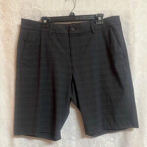 Hang Ten Grey and Black  Flat Front Men's Shorts